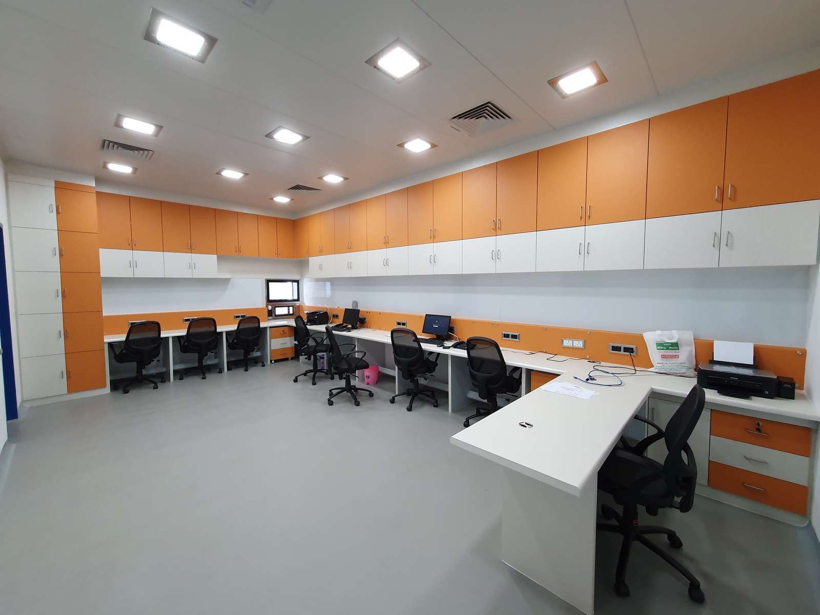 PVC office furniture with wire management system