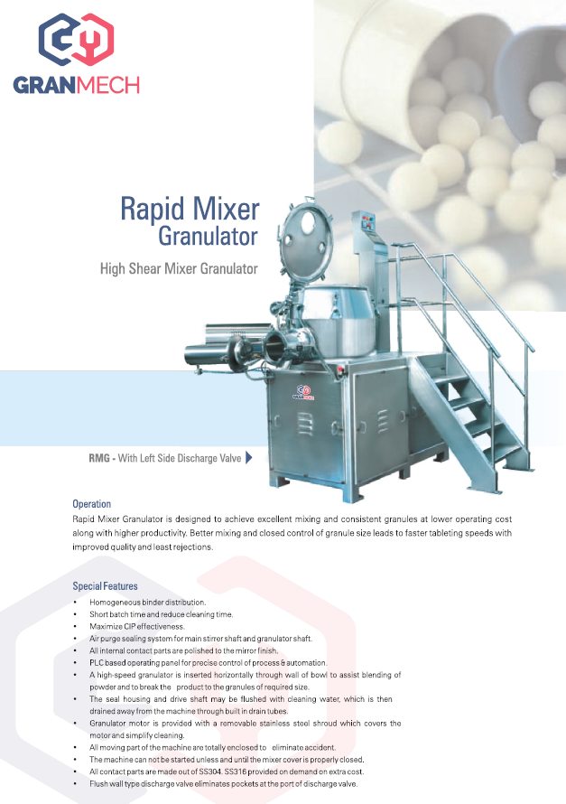 Rapid Mixer Granulator