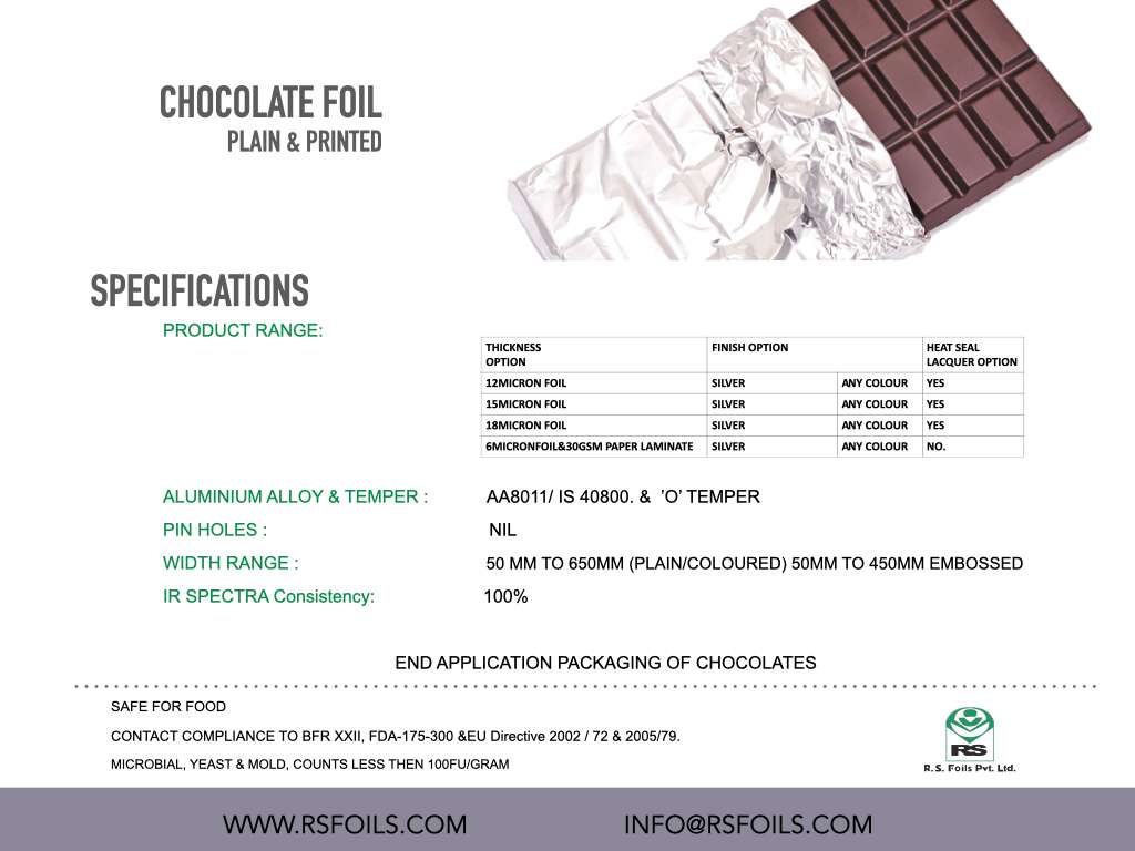 8 CHOCOLATE FOIL (PLAIN & PRINTED)