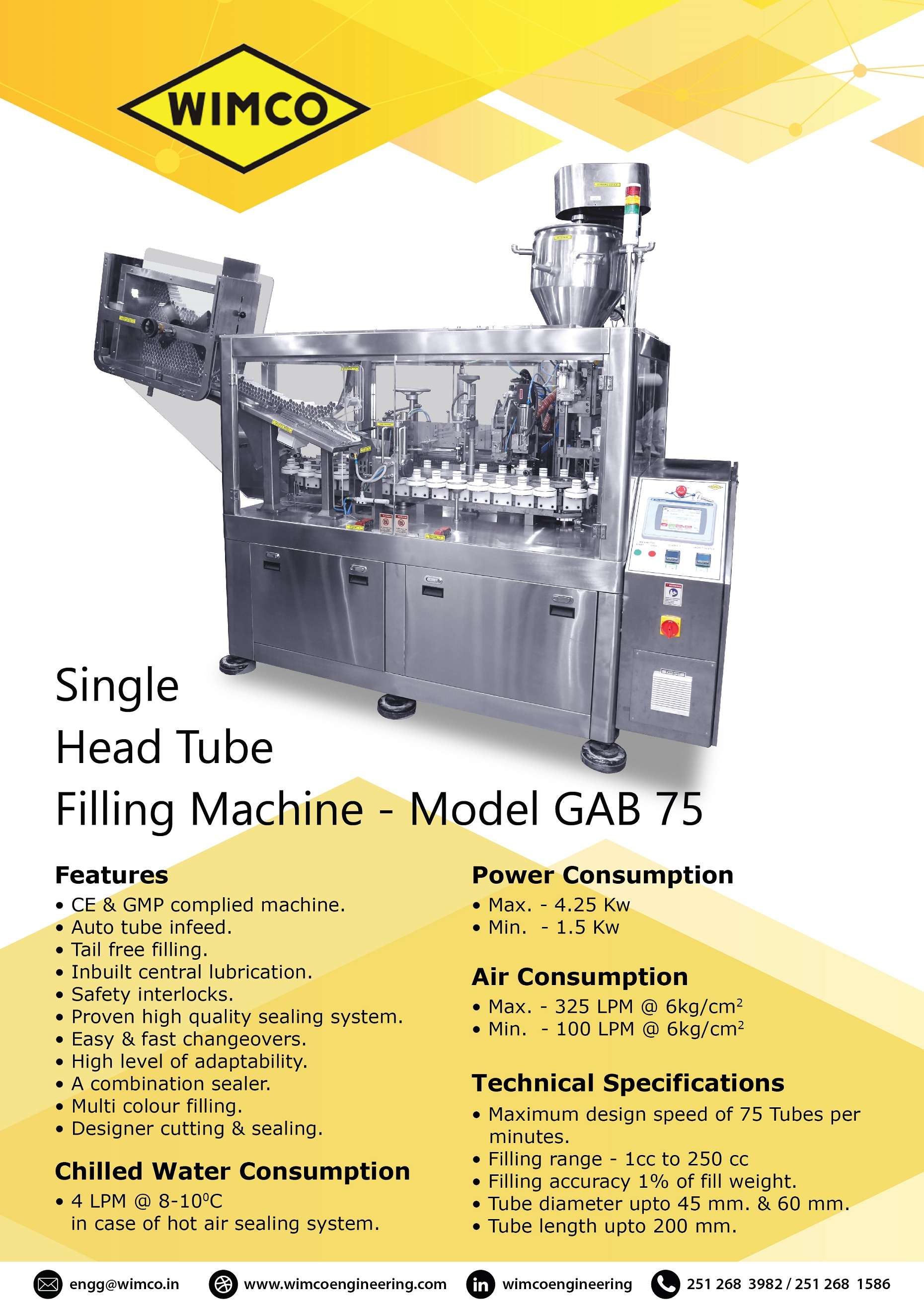 Single Head Tube Filling Machine - GAB 75