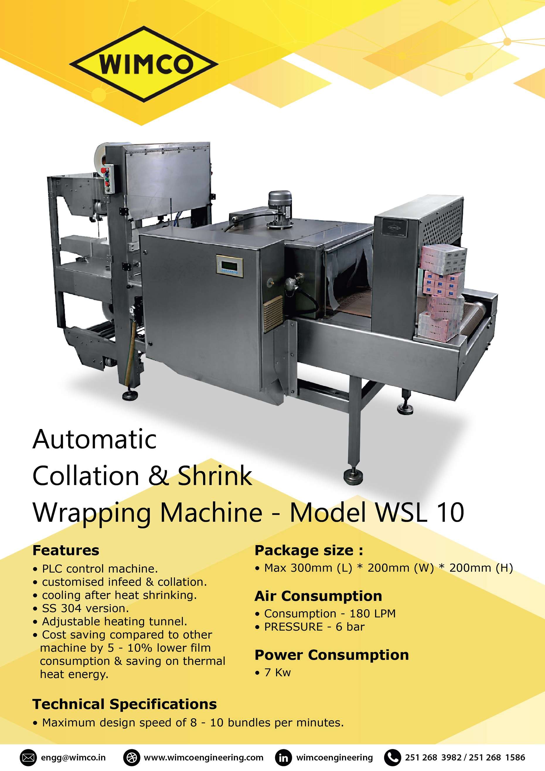 Automatic Collation & Shrink Wrapping  Machine - WSL 10