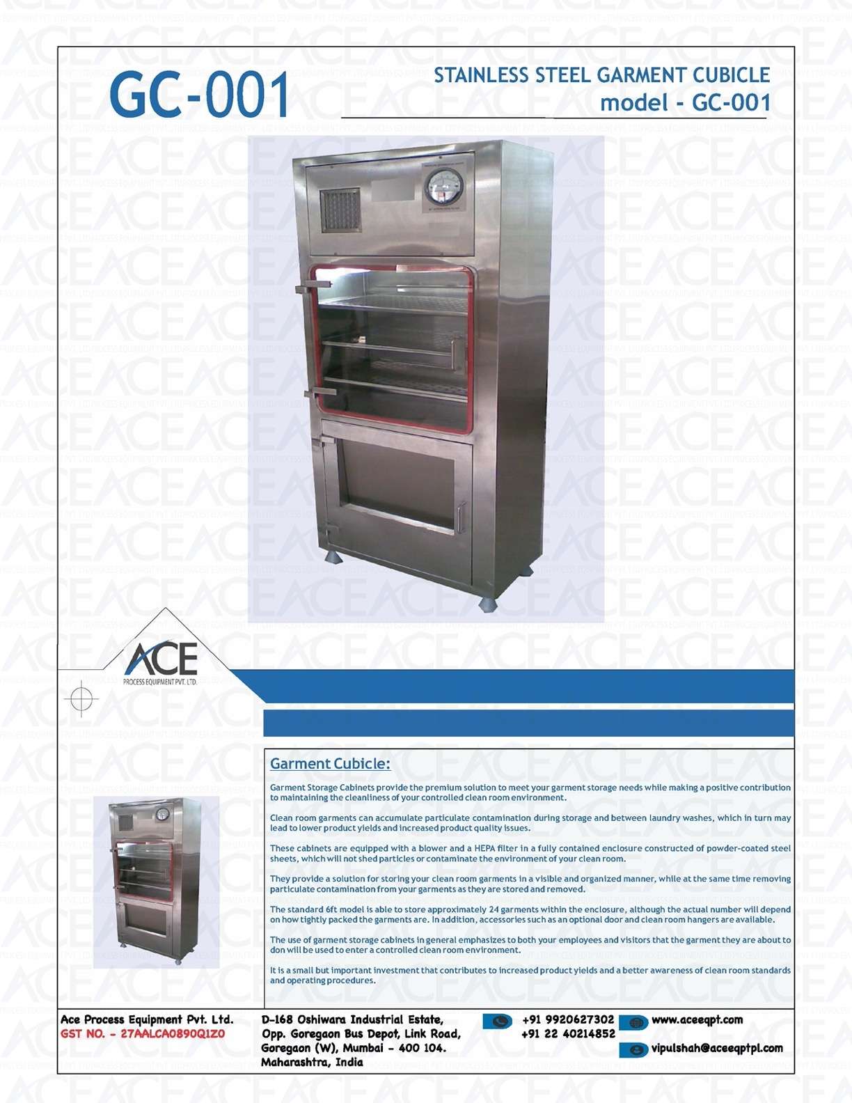 STAINLESS STEEL GARMENT CUBICLE CABINET