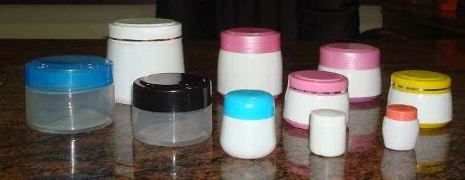 Cream jars and caps