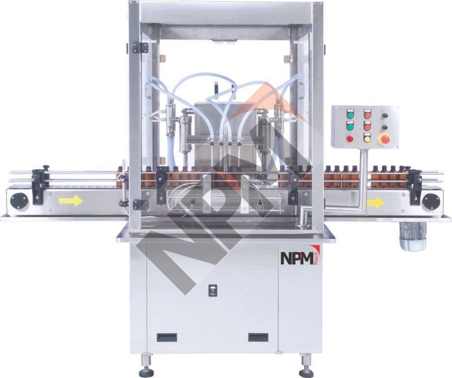 AUTOMATIC VOLUMETRIC LINEAR BOTTLE FILLING MACHINE