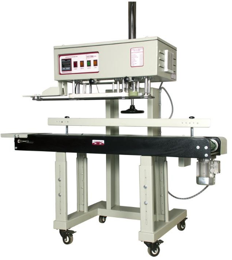 Head Adjustable Vertical Continuous Band Sealing Machine