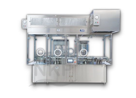 Liquid Filling Machine - Automatic Six Head Injectable Liquid Filling with Rubber Stoppering Machine NKLFRS - 150SP