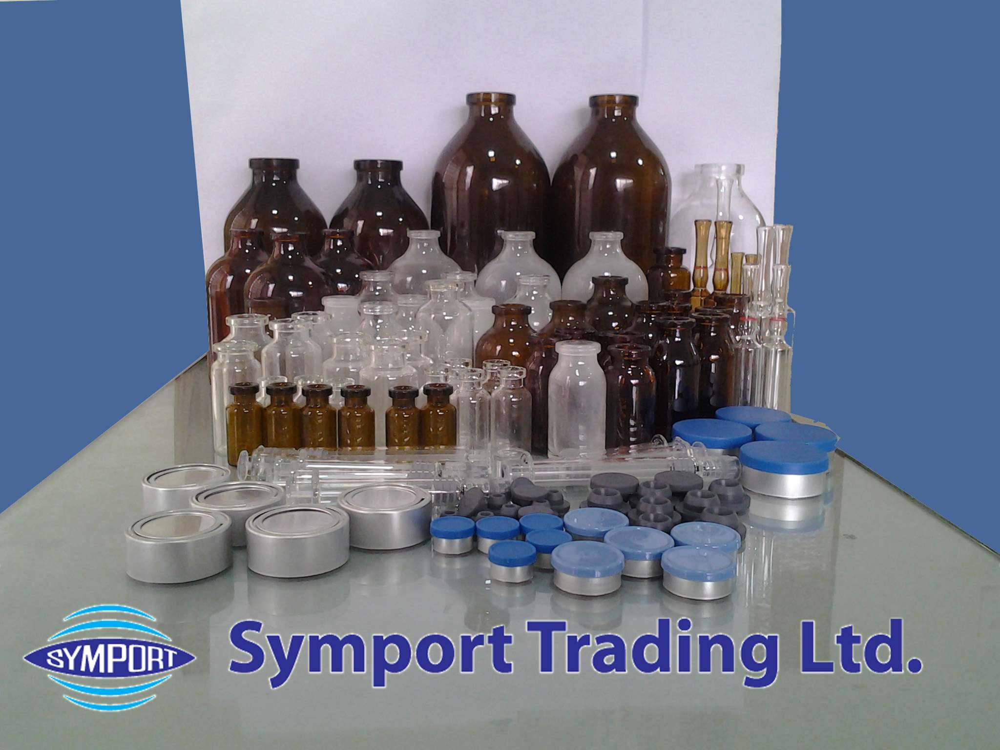 Pharmaceuticals Vials, Bottles, Rubber Stoppers, Flip off Seals and any kind of pharmaceutical packaging material