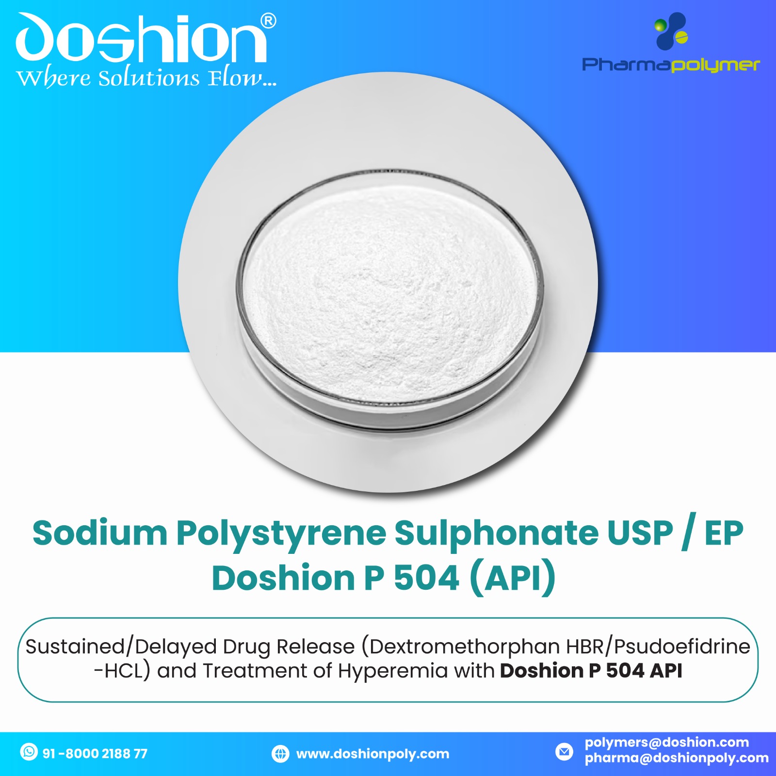 Sodium Polystyrene Sulphonate USP / EP ( Doshion P-504)