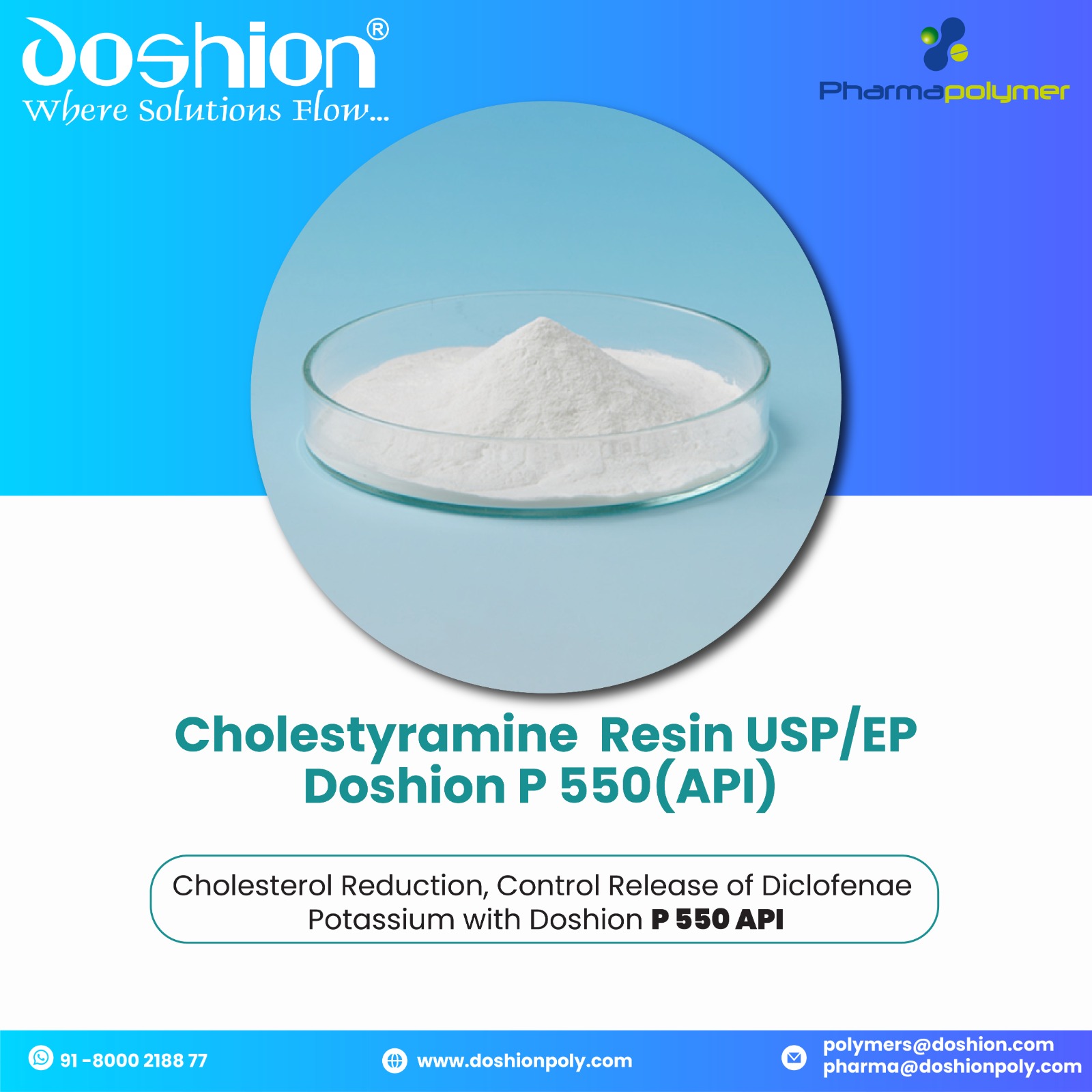 Cholestyramine Resin USP/EP-Doshion P550